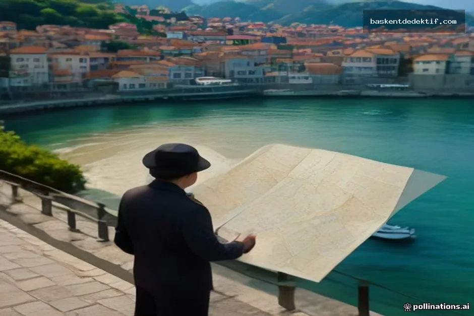 Amasra merkez dedektif tarihi çarşıda harita üzerinde araştırma yapıyor