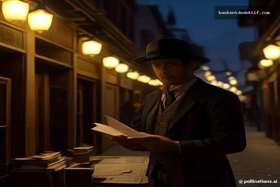 Detektif Ardahan bir tarihi Ardahan meydanında kanlı belgeleri inceleyen soruşturma görüntüsü