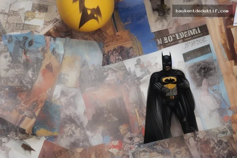 Dedektif Batman suç sahnesinde büyüteç tutuyor