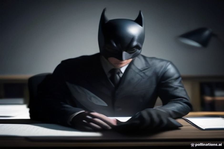 Batman Özel Dedektif’in gizli araştırma maske detaylı ofis ortamı
