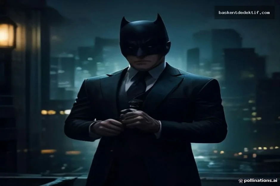 Batman Eş Takibi: Güvenli ve Etik Yöntemlerle Aile İlişkilerini Güvence Altına Alın 4 Batman dedektifinin kanlı suç sahnesinde detaylı incelemeyle Gotham şehrinin arka planında duran