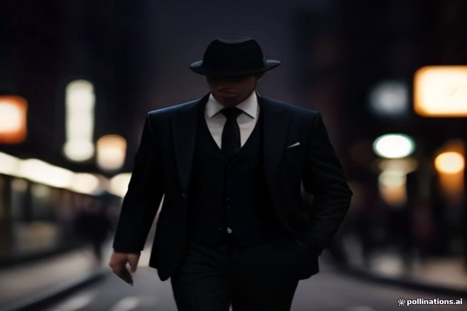 Çankırı Dedektif: Şehirdeki Sessiz Gerçekleri Güvenli ve Teknolojik Yöntemlerle Açığa Çıkarın! 3 Çankırı Dedektif karanlık takım ve fedora ile akşam şehir sokaklarında yürür
