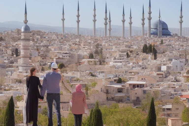 Denizli’de Sessiz Gerçekleri Aydınlatan Dedektif: Şehrin Sırlarınızı Güvenli Keşfedin! 4 Denizli’de evli çiftin minareli caminin önünde Denizli’li şehir manzarasıyla birlikte ayakta duran