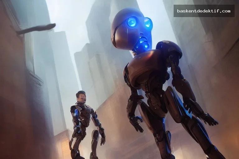 Digor Ağrı Dedektif Hizmetleri: Doğru Bilgiye Ulaşmanın Güvenli Yolu 2 Futuristik dedektif robot *Dedektif Digor* nehir kenarında parlak bir suç sahnesini inceleyen