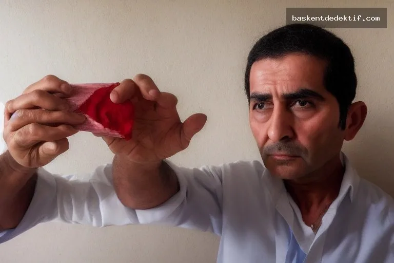 Bir Diyarbakır dedektifi kanlı bir belgeyi inceleyen eliyle detaylı bir görüntü