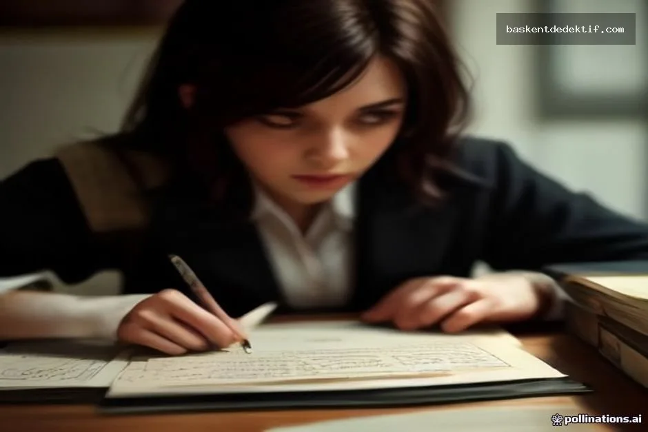 Düzce özel dedektif bir vakayı inceleyen profesyonel bir dedektif ofisinde çalışırken