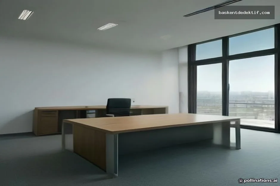 Merkez Dedektif için ferah ve modern profesyonel ofis çalışma alanı