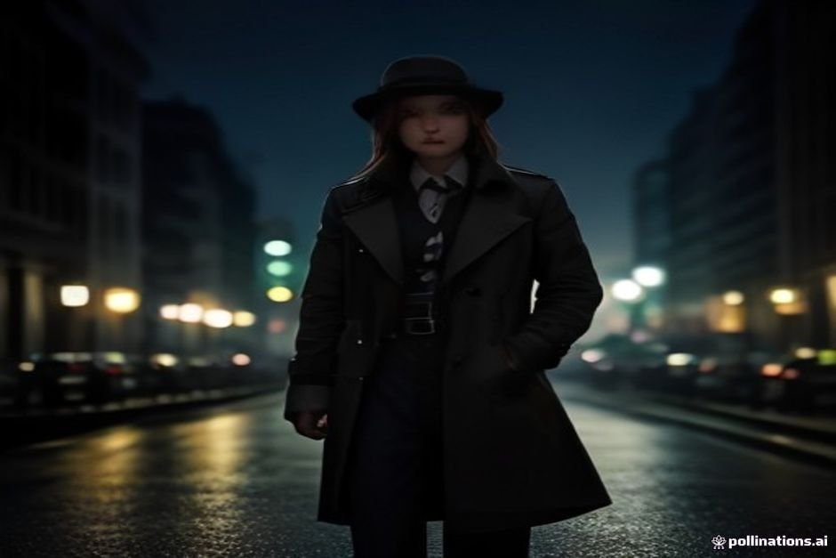 Erzincan Merkez Dedektif: Şehrin Gizli Gerçeklerini Güvenli ve Teknolojik Yöntemlerle Açığa Çıkarın! 4 Gece şehir ışıkları önünde Özel Dedektif trench coat içinde
