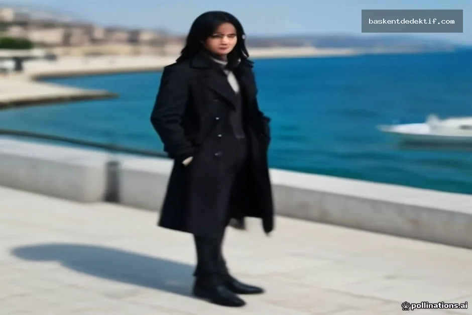Girne Merkez Dedektif, tranç ceketli sahilde