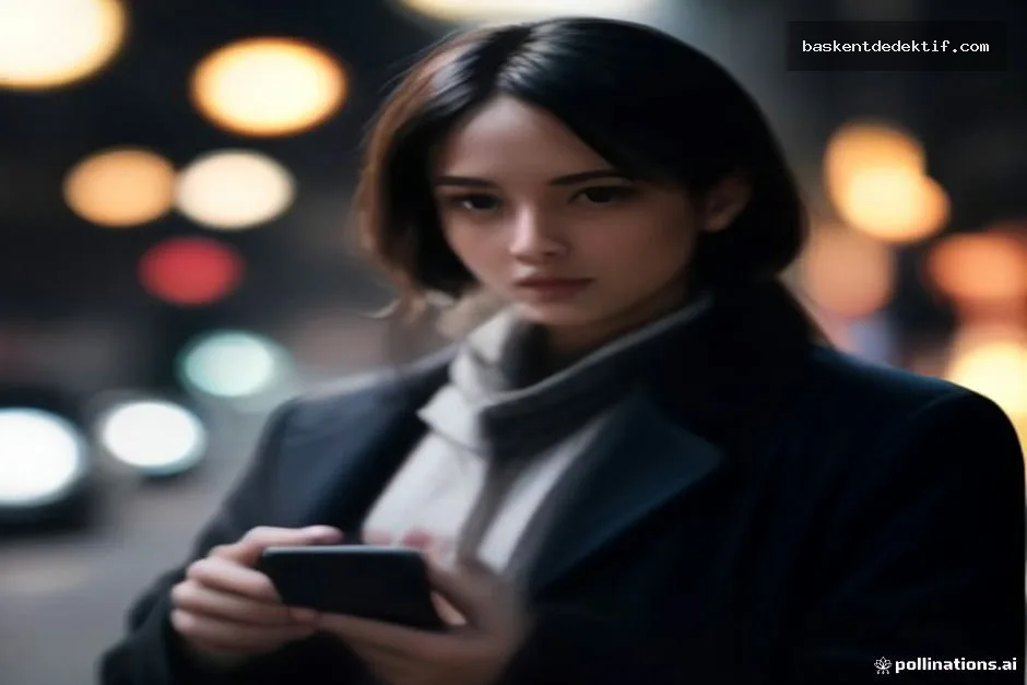 Güngören özel dedektif gece telefonla konuşuyor
