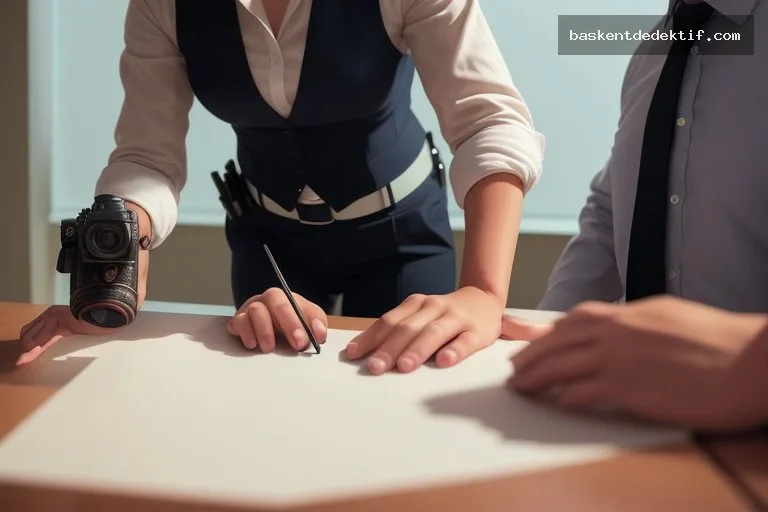 Detektif in İnegöl’de forensik kanıtları inceleyen profesyonel araştırma odasında çalışan detektif