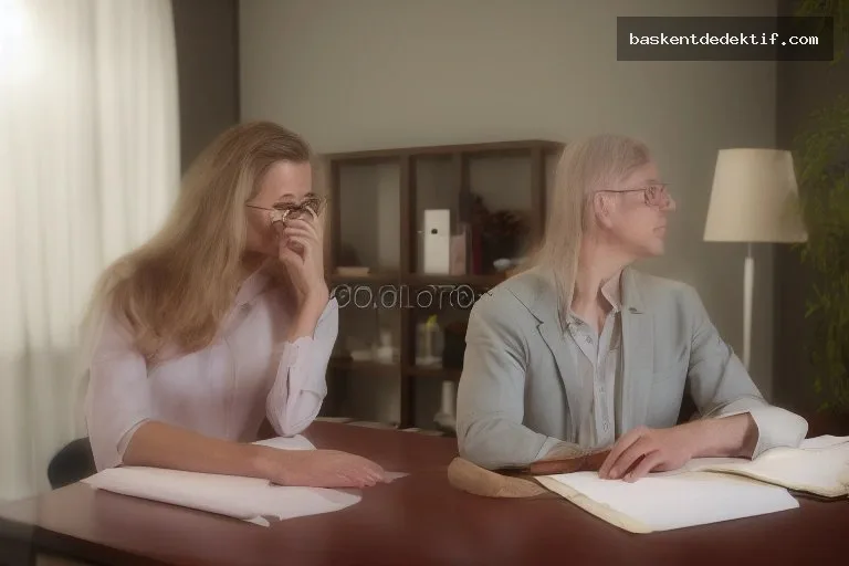 Ahşap masasında belgeleri inceleyen profesyonel Dedektif Karaman çalışma ortamı