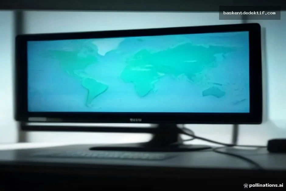 Bilgisayar ekranında Kayıp Şahıs Tespiti yapan dijital harita