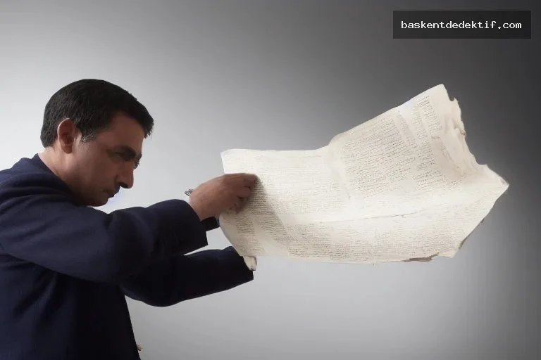 Dedektif Kırıkkale Kırıkkale’de bir dedektifin kanlı belgeleri inceleyen gizli ofis ortamı
