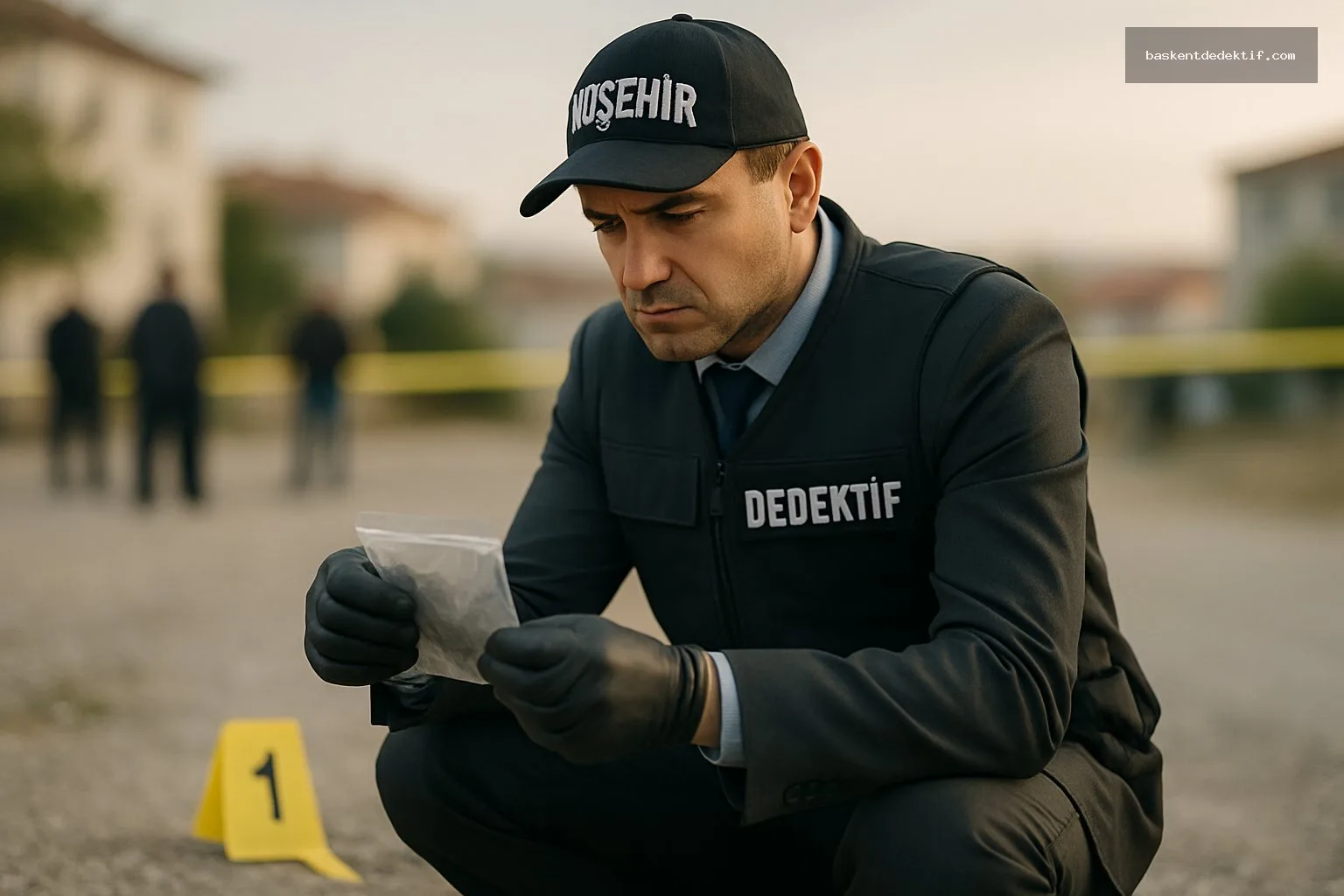 Kırşehir Dedektif, suç mahallinde delil inceliyor