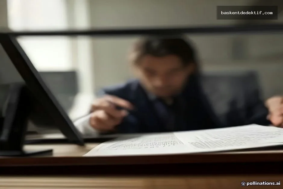 Dosyaları ve kanıtları inceleyen profesyonel Dedektif Kırşehir