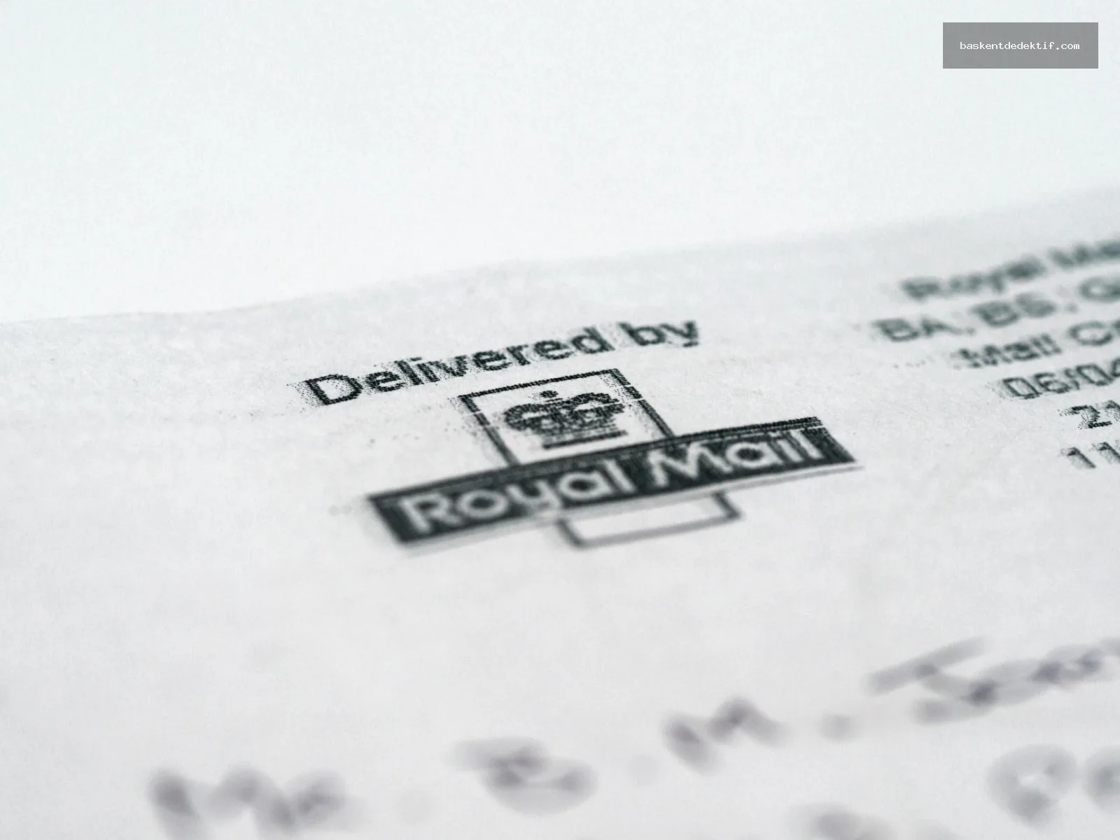 Postal form with Royal Mail stamp and address change details in government
