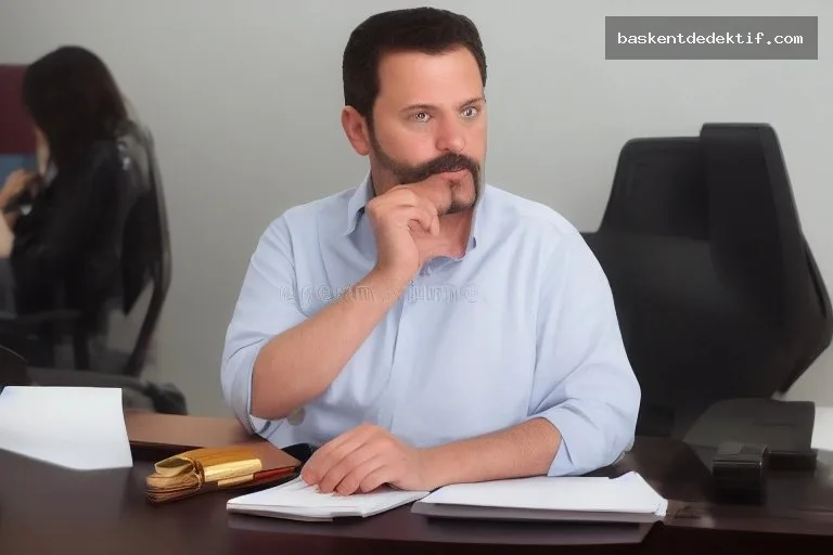 Orhangazi Merkez Dedektif ofiste evrakları inceliyor