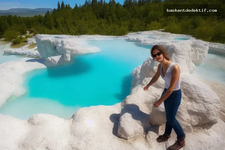 Denizli Pamukkale Dedektif Pamukkale'nin sularında dedektif tarzlı rehberle keşif yapan gezginin fotoğrafı