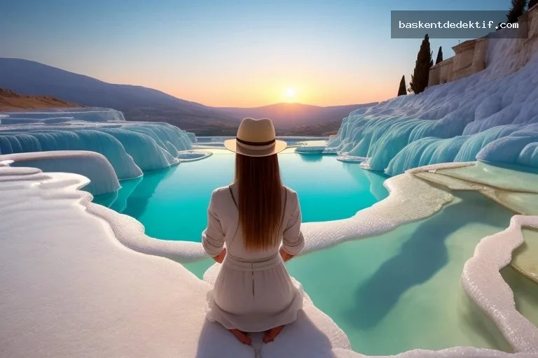 Denizli Pamukkale Dedektif Pamukkale’in mavi travertinlerindeki dedektif kitapla keşif yolculuğu