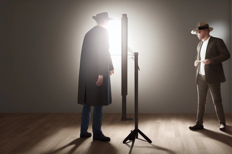 Şehitkamil’de Sessiz Gerçekleri Açığa Çıkaran Şehitkamil Özel Dedektif: Güvenli ve Teknolojik Çözümler 2 Dedektif, palto ve fedora takarak büyüteçle inceleme yapıyor