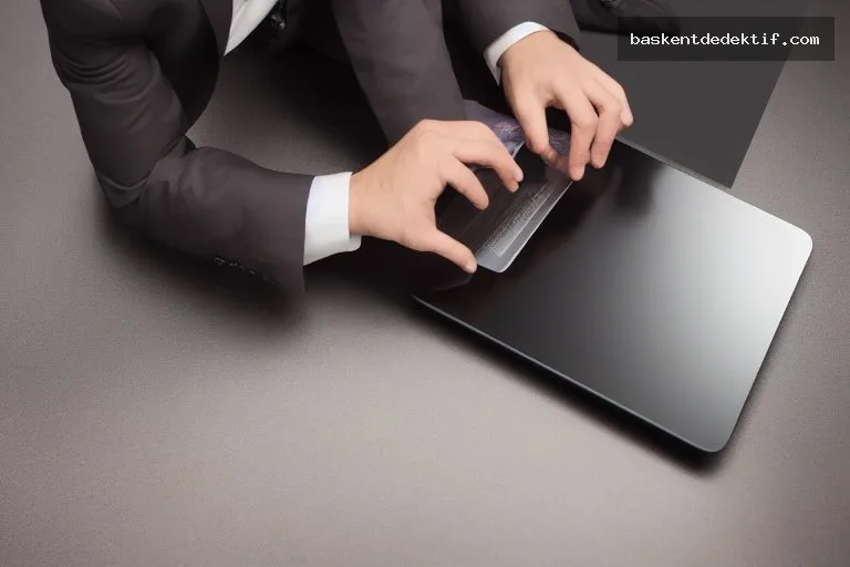 Silifke bölgesinde profesyonel bir özel dedektif inceleme çalışmaları yaparken tablet ve mikroskobla