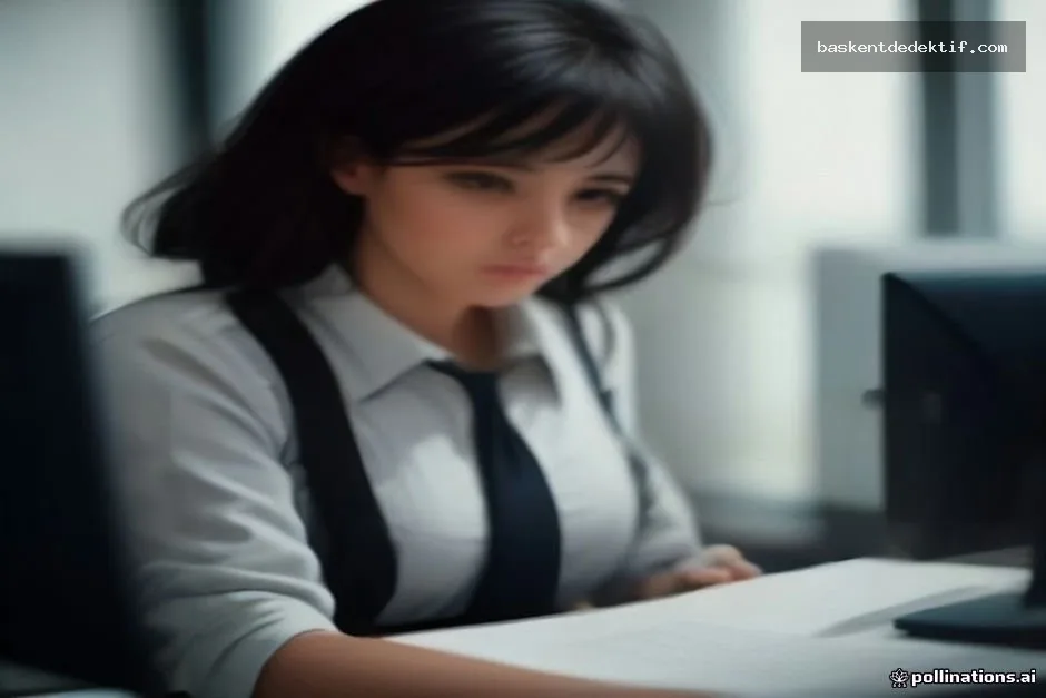 Modern ofiste belgeleri inceleyen profesyonel Dedektif Şırnak